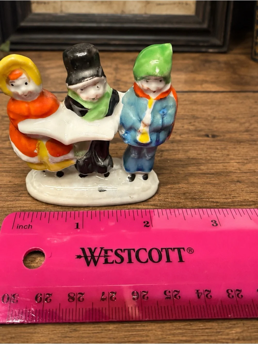 Vintage Made in Japan Christmas Carolers Figurine Trio Ceramic Choir MCM Decor